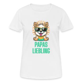 Papas Liebling - Frauen T-Shirt atmungsaktiv - Weiß - Vorne - AI Model Female 172 dark (172cm)