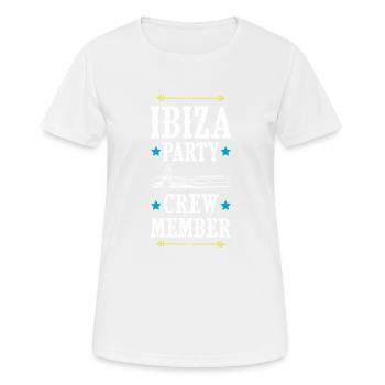 Ibiza Party Crew - Women's Breathable T-Shirt - white - Front - AI Model Female 172 dark (172cm)
