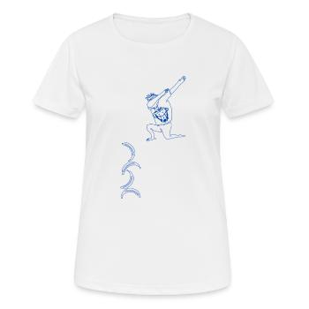 Schimpanse und Bananen - Frauen T-Shirt atmungsaktiv - Weiß - Vorne - AI Model Female 172 dark (172cm)