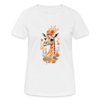 Girafe - T-shirt respirant Femme - blanc - Devant - AI Model Female 172 dark (172cm)