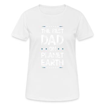 Meilleur papa disant papa papa - T-shirt respirant Femme - blanc - Devant - AI Model Female 172 dark (172cm)