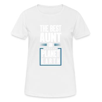 Best Aunt Saying - Women's Breathable T-Shirt - white - Front - AI Model Female 172 dark (172cm)