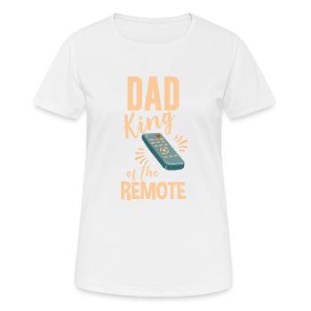 Dad King Of The Remote 4 - Women's Breathable T-Shirt - white - Front - AI Model Female 172 dark (172cm)