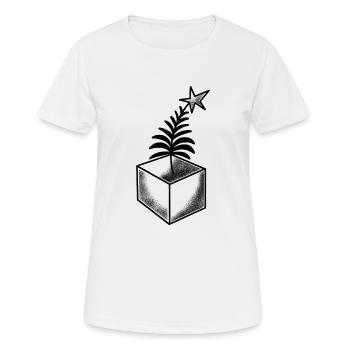 Hexen-Weihnachtsbox im Tat-Stil - Frauen T-Shirt atmungsaktiv - Weiß - Vorne - AI Model Female 172 dark (172cm)