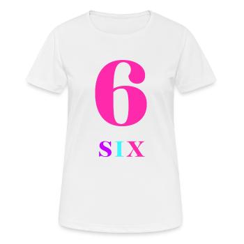 Sechs-6-jähriges Jubiläum - Frauen T-Shirt atmungsaktiv - Weiß - Vorne - AI Model Female 172 dark (172cm)