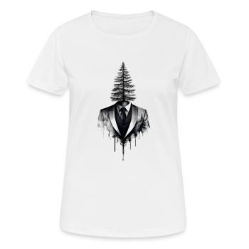 Natur im Kopf Wanderer Wälder und Wildnis - Frauen T-Shirt atmungsaktiv - Weiß - Vorne - AI Model Female 172 dark (172cm)