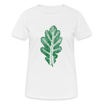 Vert Feuille de Chêne - Monocolore - Feuille/Chêne/ Arbre - T-shirt respirant Femme - blanc - Devant - AI Model Female 172 dark (172cm)