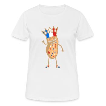 Hello Peanut France Paris Salutations Français - T-shirt respirant Femme - blanc - Devant - AI Model Female 172 dark (172cm)