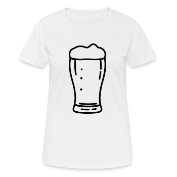 Bière - T-shirt respirant Femme - blanc - Devant - AI Model Female 172 dark (172cm)