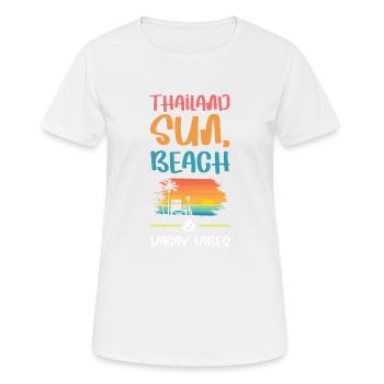 Thailand Urlaub Vibes - Frauen T-Shirt atmungsaktiv - Weiß - Vorne - AI Model Female 172 dark (172cm)
