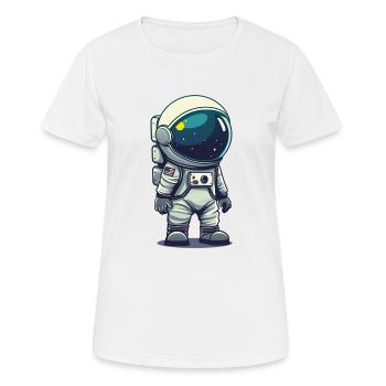 ASTRONAUTE PLANET ETOILE MARS - T-shirt respirant Femme - blanc - Devant - AI Model Female 172 dark (172cm)