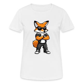 Fox Comic - Women's Breathable T-Shirt - white - Front - AI Model Female 172 dark (172cm)