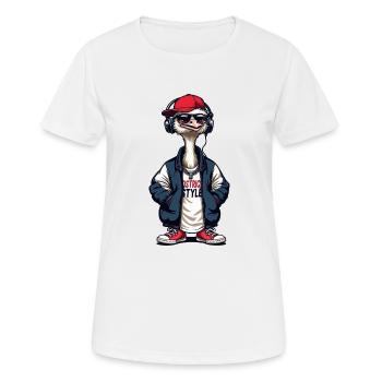 STRAUß - Frauen T-Shirt atmungsaktiv - Weiß - Vorne - AI Model Female 172 dark (172cm)