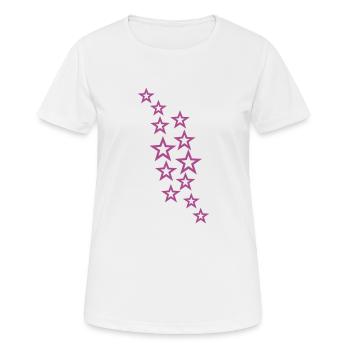 Sterne - Frauen T-Shirt atmungsaktiv - Weiß - Vorne - AI Model Female 172 dark (172cm)