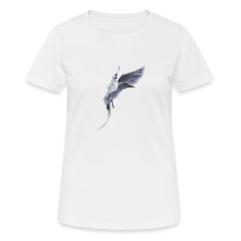 Queue Oiseau tropical - T-shirt respirant Femme - blanc - Devant - AI Model Female 172 dark (172cm)