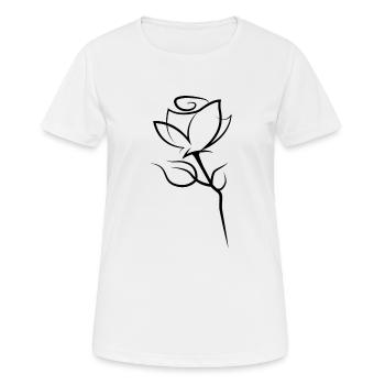 Blume Rose - Frauen T-Shirt atmungsaktiv - Weiß - Vorne - AI Model Female 172 dark (172cm)