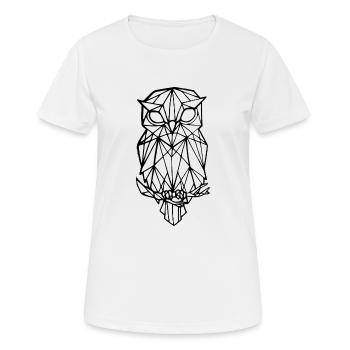 Eule - Frauen T-Shirt atmungsaktiv - Weiß - Vorne - AI Model Female 172 dark (172cm)