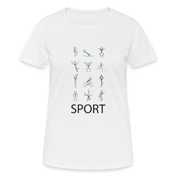 Sport sport sport - T-shirt respirant Femme - blanc - Devant - AI Model Female 172 dark (172cm)
