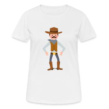 cowboy - Women's Breathable T-Shirt - white - Front - AI Model Female 172 dark (172cm)