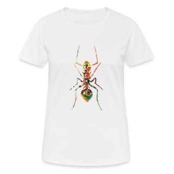 Ameise - Frauen T-Shirt atmungsaktiv - Weiß - Vorne - AI Model Female 172 dark (172cm)