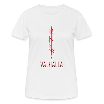 Wikinger Walhalla - Frauen T-Shirt atmungsaktiv - Weiß - Vorne - AI Model Female 172 dark (172cm)