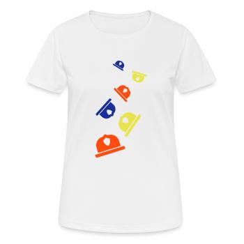 Casque de pompier - T-shirt respirant Femme - blanc - Devant - AI Model Female 172 dark (172cm)
