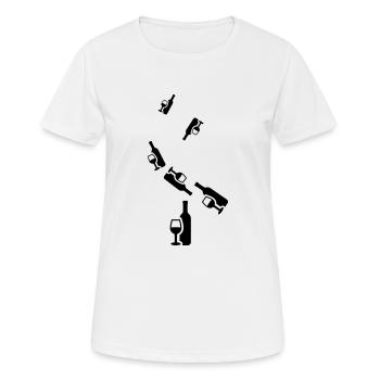 Wein Icon - Frauen T-Shirt atmungsaktiv - Weiß - Vorne - AI Model Female 172 dark (172cm)