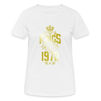 kings are born 1978 - Women's Breathable T-Shirt - white - Front - AI Model Female 172 dark (172cm)