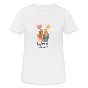 Sisters to the Core - Sisters Motif - Women's Breathable T-Shirt - white - Front - AI Model Female 172 dark (172cm)