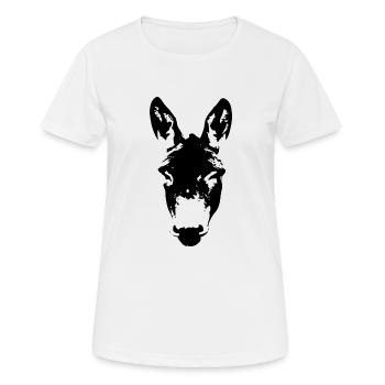 Esel - Frauen T-Shirt atmungsaktiv - Weiß - Vorne - AI Model Female 172 dark (172cm)