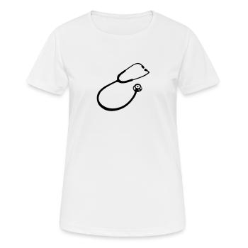 Stethoskop Arzt - Frauen T-Shirt atmungsaktiv - Weiß - Vorne - AI Model Female 172 dark (172cm)
