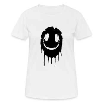Smile Acid Headphone 303 Black - Frauen T-Shirt atmungsaktiv - Weiß - Vorne - AI Model Female 172 dark (172cm)