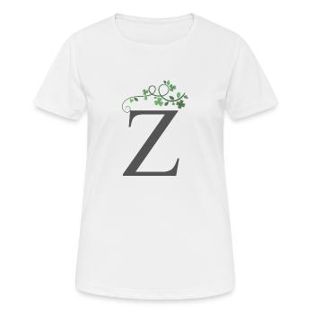 Z avec trèfles - T-shirt respirant Femme - blanc - Devant - AI Model Female 172 dark (172cm)