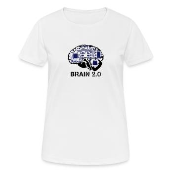 brain 2.0 - T-shirt respirant Femme - blanc - Devant - AI Model Female 172 dark (172cm)