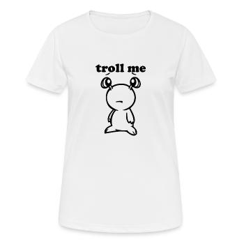 Trollme blak - Women's Breathable T-Shirt - white - Front - AI Model Female 172 dark (172cm)