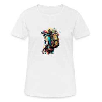 Graffiti Backpacker Design - T-shirt respirant Femme - blanc - Devant - AI Model Female 172 dark (172cm)