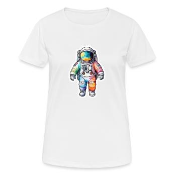 Aquarelle d’astronaute Aquarelle - T-shirt respirant Femme - blanc - Devant - AI Model Female 172 dark (172cm)