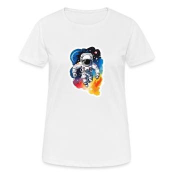 Aquarelle d’astronaute Aquarelle - T-shirt respirant Femme - blanc - Devant - AI Model Female 172 dark (172cm)