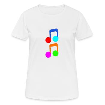 Notes de musique colorées notes de musique musique - T-shirt respirant Femme - blanc - Devant - AI Model Female 172 dark (172cm)