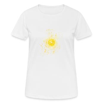 lemon,yellow,graffiti,spray,painting - Women's Breathable T-Shirt - white - Front - AI Model Female 172 dark (172cm)