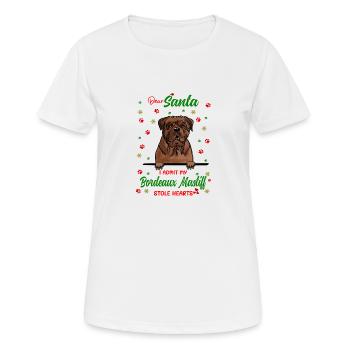 Bordeaux Dogge Hund Weihnachten Hunderasse - Frauen T-Shirt atmungsaktiv - Weiß - Vorne - AI Model Female 172 dark (172cm)