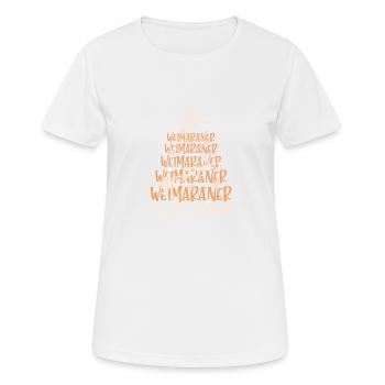 Weimaraner Hund Weihnachten Hunderasse - Frauen T-Shirt atmungsaktiv - Weiß - Vorne - AI Model Female 172 dark (172cm)