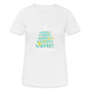 Whippet Hund Weihnachten Hunderasse - Frauen T-Shirt atmungsaktiv - Weiß - Vorne - AI Model Female 172 dark (172cm)