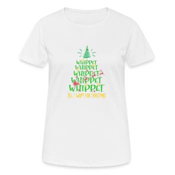 Whippet Hund Weihnachten Hunderasse - Frauen T-Shirt atmungsaktiv - Weiß - Vorne - AI Model Female 172 dark (172cm)