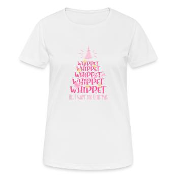 Whippet Hund Weihnachten Hunderasse - Frauen T-Shirt atmungsaktiv - Weiß - Vorne - AI Model Female 172 dark (172cm)