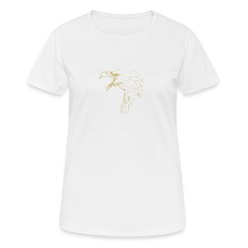 Motifs illustrés avec aigle - T-shirt respirant Femme - blanc - Devant - AI Model Female 172 dark (172cm)