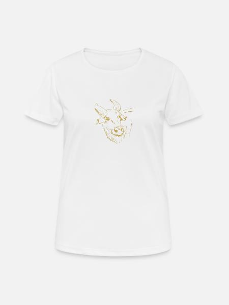 Illustrated designs with ox - Women's Breathable T-Shirt - white