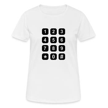 Telefon - Frauen T-Shirt atmungsaktiv - Weiß - Vorne - AI Model Female 172 dark (172cm)