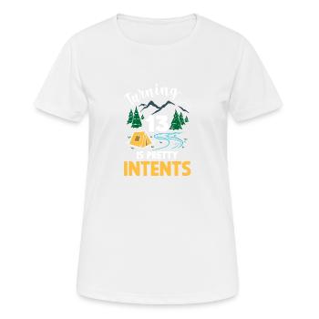 Pretty Intents - Frauen T-Shirt atmungsaktiv - Weiß - Vorne - AI Model Female 172 dark (172cm)