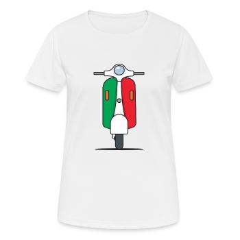 Wunderschönes Italienischer Roller Design - Frauen T-Shirt atmungsaktiv - Weiß - Vorne - AI Model Female 172 dark (172cm)